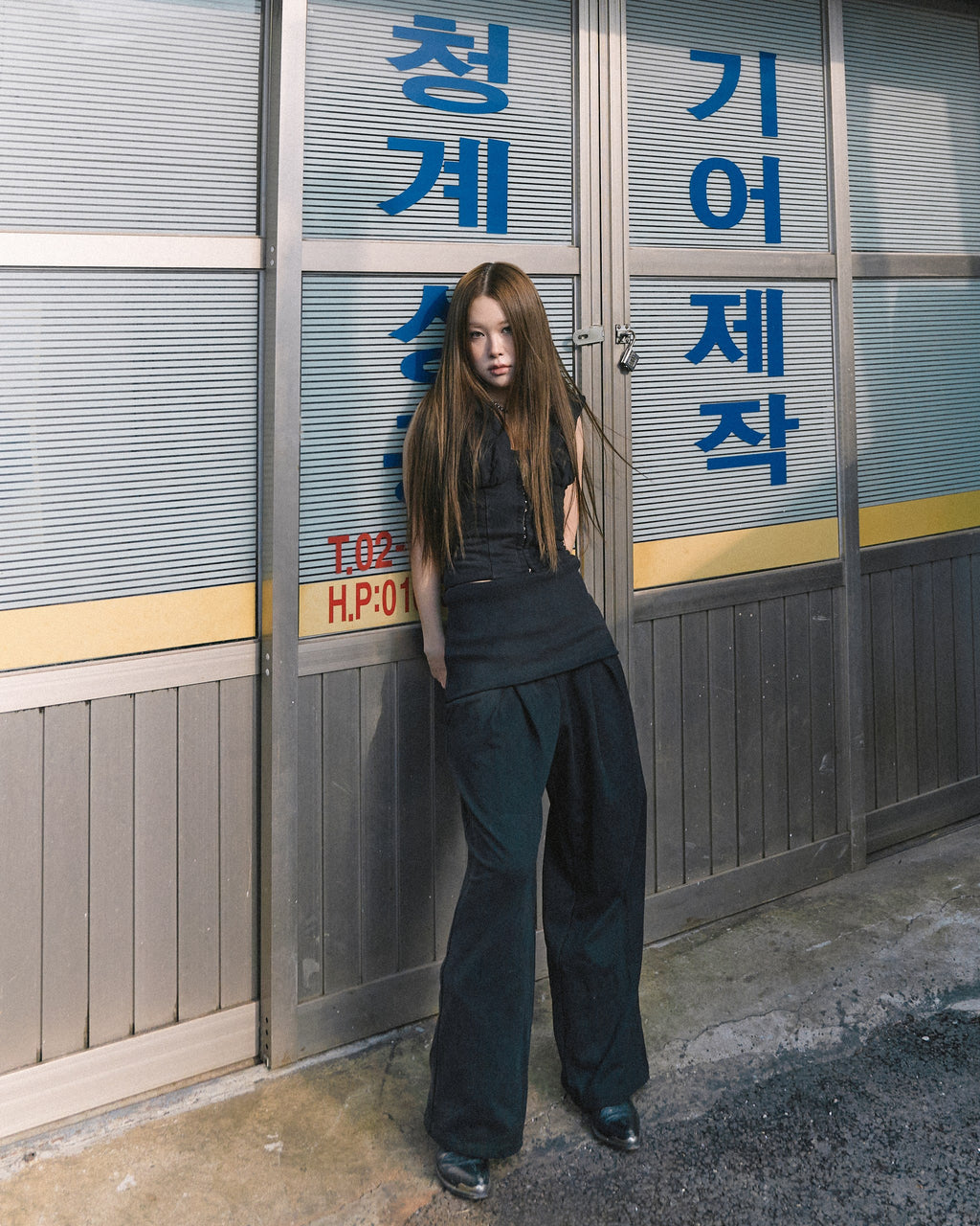 Foldover Pleated Pant