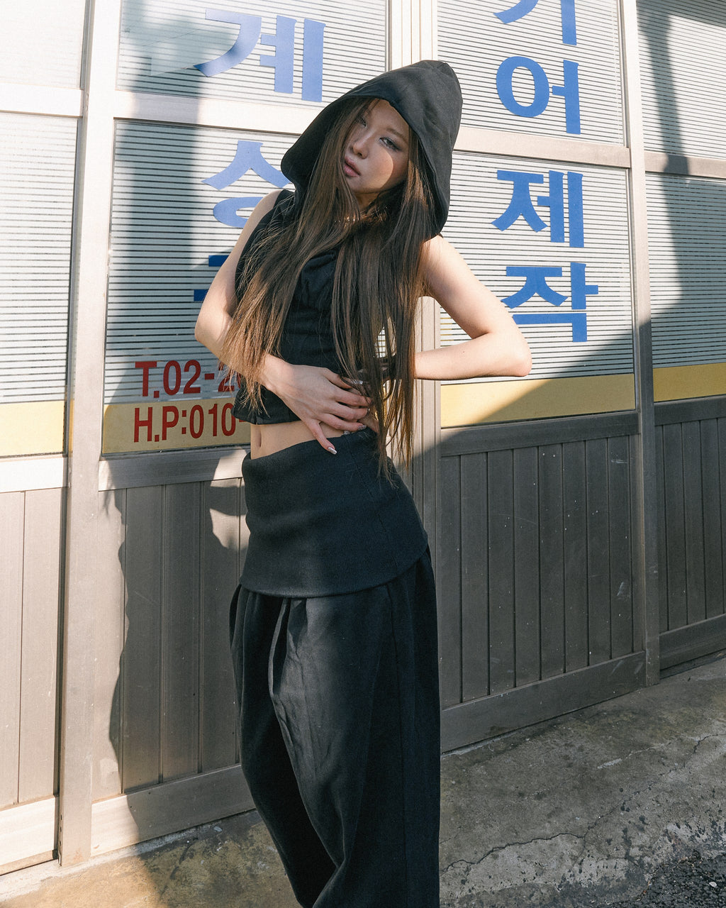 Hooded Corset Top