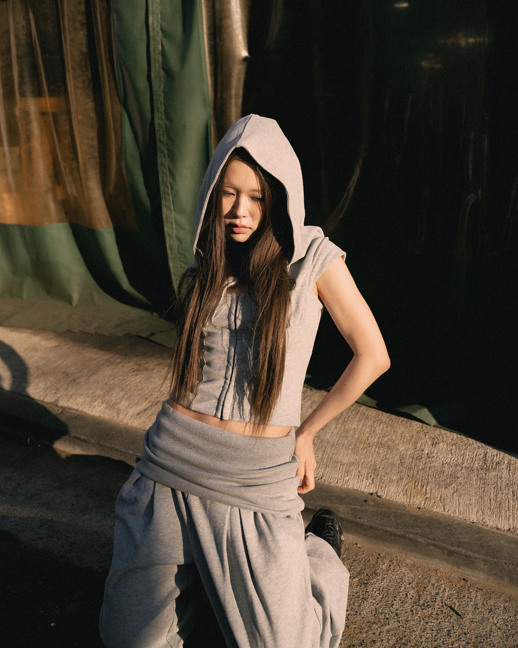 Foldover Pleated Pant