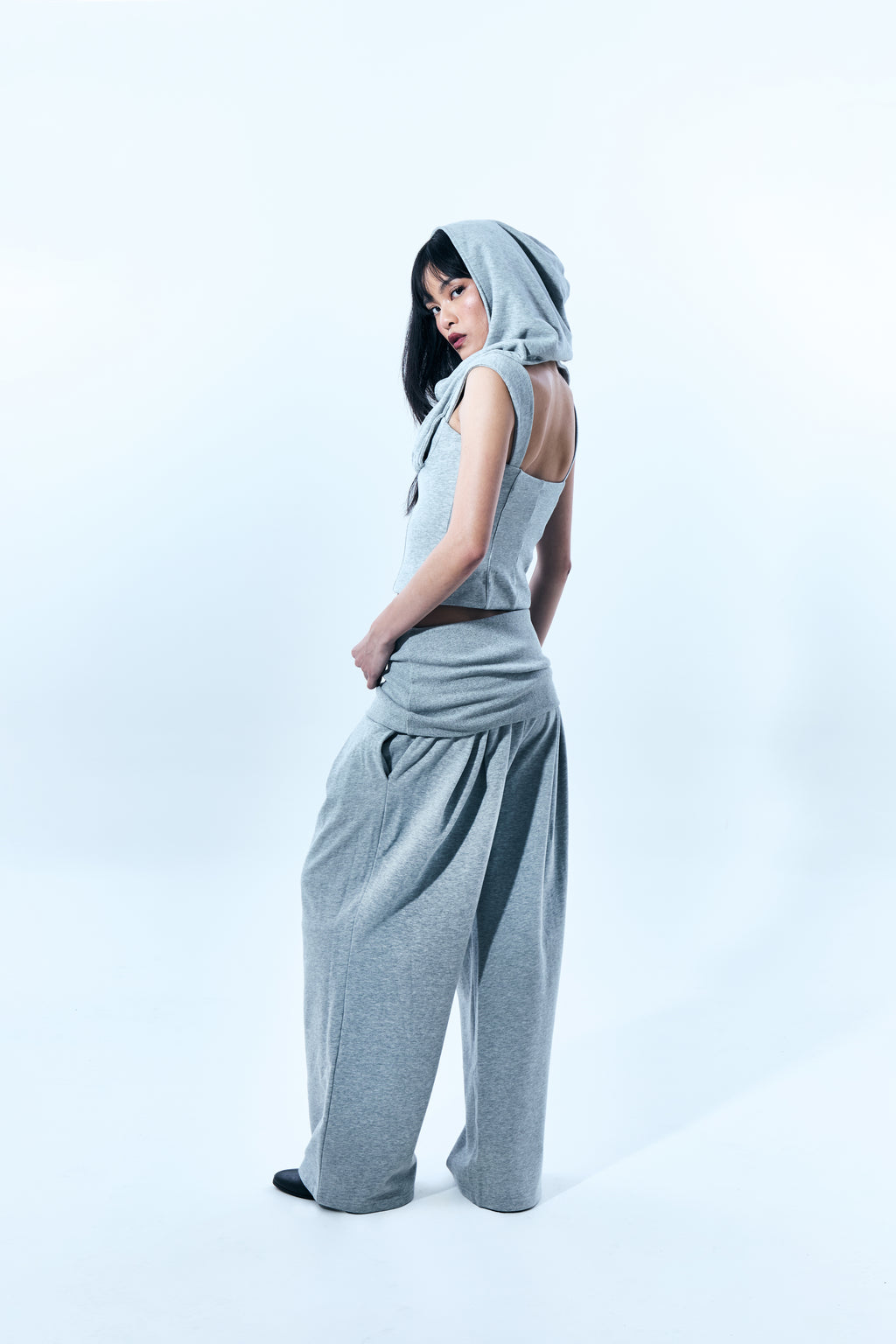 Foldover Pleated Pant