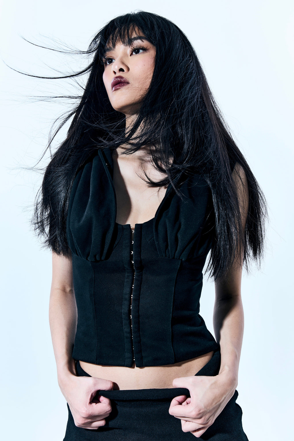 Hooded Corset Top
